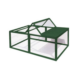 Produktbild von Elmato Freilauf Sommergarten für Kaninchen aus Holz in Grün 160x100x60 cm