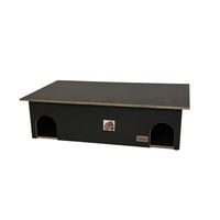 Produktbild von Elmato Igelhaus Family wetterfest aus Holz in Schwarz 70x40x21cm