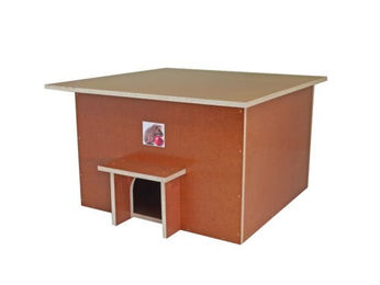 Produktbild von Elmato Igelhaus Igelhotel aus Holz wetterfest braun 40x40x21cm