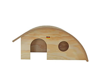 Produktbild von Elmato Kletterburg Deluxe Bogenhaus Nagerhaus aus Holz für Hamster Maus und Meerschweinchen 50x26x23cm
