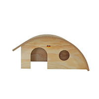 Produktbild von Elmato Kletterburg Deluxe Bogenhaus Nagerhaus aus Holz für Hamster Maus und Meerschweinchen 50x26x23cm