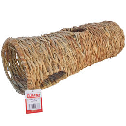 Produktbild von Elmato Living World Grasröhre Tunnel aus Heu und Gras für Kaninchen 52x18x18cm