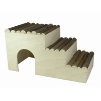 Produktbild von Elmato Meerschweinchenhaus und Nagerhaus aus Holz mit Treppe und Rampe 42x22x23cm