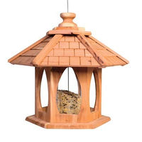 Produktbild von Elmato Vogelhaus Futterhaus mit Silo aus Holz für Wildvögel