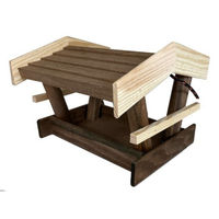 Produktbild von Elmato Vogelhaus Wildspitz Futterstation aus Holz in Braun 19x14x15,5cm
