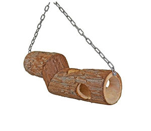 Elmato Winkelröhre aus Naturholz als Kletterspielzeug für Hamster und Mäuse 25cm - 25 cm – Bild 1 von 4