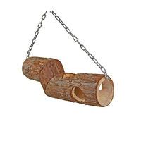 Produktbild von Elmato Winkelröhre aus Naturholz als Kletterspielzeug für Hamster und Mäuse 25cm - 25 cm