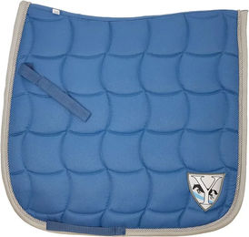 Produktbild von ELONEO Dressursattelpad York Neo für Vollblut in Blau aus Baumwolle
