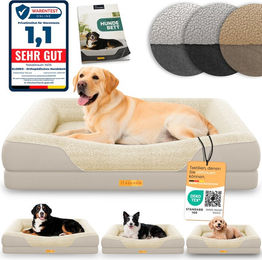 Produktbild von ELONEO Orthopädisches Hundebett Beige Größe L