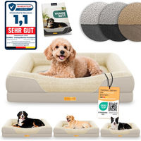 Produktbild von ELONEO Orthopädisches Hundebett Beige Größe S zur Unterstützung der Gelenke