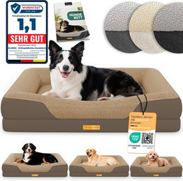 Produktbild von ELONEO Orthopädisches Hundebett Braun Größe M für Gelenke