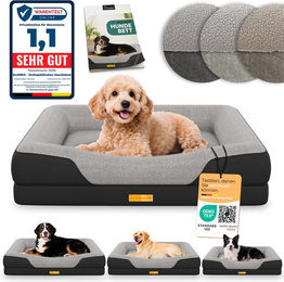 Produktbild von ELONEO Orthopädisches Hundebett für Gelenke Schwarz Größe S