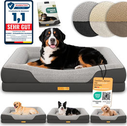 Produktbild von ELONEO Orthopädisches Hundebett Grau Größe XL für Gelenke