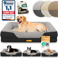 Produktbild von ELONEO Orthopädisches Hundebett Schwarz Größe L zur Unterstützung der Gelenke