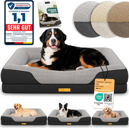 Produktbild von ELONEO Orthopädisches Hundebett Schwarz Größe XL