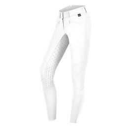 ELT Damen Reithose Hella High Waist mit Vollbesatz aus Silikon in Weiß wasserabweisend – Bild 1 von 2