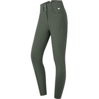 Produktbild von ELT Damen Reithose Mathilda Glam High Waist Full-Grip Vollbesatz Dunkeloliv Größe 40
