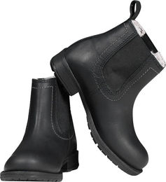 ELT Jodhpurstiefelette Winter für Kinder aus Leder wasserabweisend Schwarz Silber – Bild 1 von 2