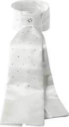 ELT Plastron Grazia Reitkravatte für Kinder in Weiß aus Polyester – Bild 1 von 10