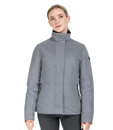 ELT Reflektierende Reitjacke für Damen aus Fleece in Silber Grau Größe XL wasserabweisend – Bild 1 von 3