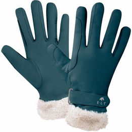 ELT Reithandschuh St. Moritz Winterhandschuh mit Kunstfell wasserabweisend Petrolblau XL – Bild 1 von 1