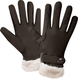 ELT Reithandschuhe Damen St. Moritz Winterhandschuhe Espresso Größe L – Bild 1 von 1