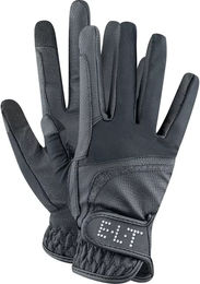 ELT Reithandschuhe Noelle Unisex Schwarz Nylon Größe XS – Bild 1 von 4