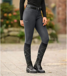 ELT Reithose Comfort Ride Damen Full Grip mit Silikon in Grau Silber Grösse 40 – Bild 1 von 5