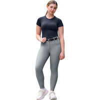 Produktbild von ELT Reithose Damen Comfort Ride Glam HW 2025 Full-Grip Chromgrau Größe 48 aus recycelten Fasern wasserabweisend