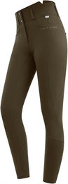 ELT Reithose Mathilda Glam Damen Full Grip High Waist in Grünbraun – Bild 1 von 4