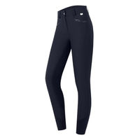 Produktbild von ELT Reithose Oktavia Curved High Waist für Damen in Blau Grösse 38 mit wasserabweisender Eigenschaft und Kunstleder