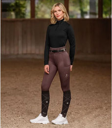 ELT Reitleggings Ella Vollgrip Damen und Kinder Braun Größe 158 – Bild 1 von 6