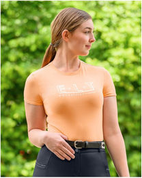 ELT Reitshirt Damen aus Baumwolle in Rosa Pfirsich Orange Größe M – Bild 1 von 10