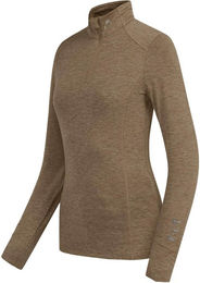 ELT Reitshirt Funktions-Zip-Shirt Milano Cappuccino Mélange Braun XS – Bild 1 von 1