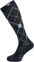 ELT Reitsocken Argyle aus Baumwolle Unisex Schwarz und Schwarz-Stone Blue Größe M – Bild 1 von 2