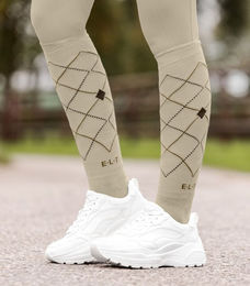 ELT Reitsocken Argyle für Damen aus Baumwolle Beige Größe L – Bild 1 von 5