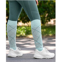 Produktbild von ELT Reitsocken Argyle für Damen aus Baumwolle Grün Bunt Größe 35-38
