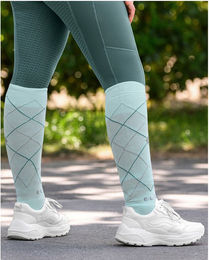 Produktbild von ELT Reitsocken Argyle für Damen aus Baumwolle Grün Bunt Größe 39-42