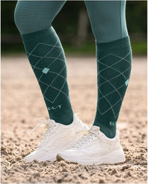 Produktbild von ELT Reitsocken Argyle für Damen aus Baumwolle Grün Größe 39-42