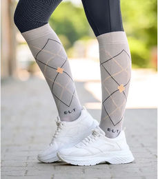 ELT Reitsocken Damen Argyle aus Baumwolle Grau Größe 43/46 – Bild 1 von 1