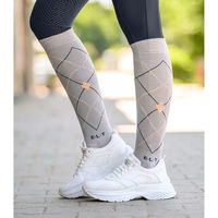 Produktbild von ELT Reitsocken Damen Argyle aus Baumwolle Grau Größe 43/46