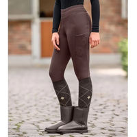 Produktbild von ELT Rica Thermo Teddy Reitleggings Damen Full Grip Mahagoni Größe 36