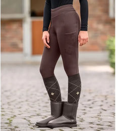 ELT Rica Thermo Teddy Reitleggings Damen Full Grip Mahagoni Größe 40 – Bild 1 von 1