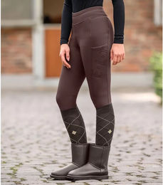 ELT Rica Thermo Teddy Reitleggings Full Grip für Kinder und Damen in Mahagoni Größe 164 – Bild 1 von 1