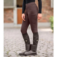 Produktbild von ELT Rica Thermo Teddy Reitleggings mit Full Grip für Kinder in Mahagoni Größe 152