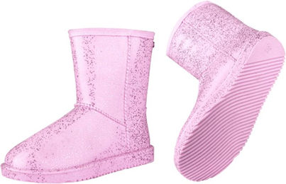 ELT Stallstiefel Bootie Rainless Glitter Kirschblüte Rosa Pink Waterproof mit Fell Größe 38 – Bild 1 von 1