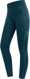 ELT Thermo-Reithose Ella Damen Winter-Wettkampf-Leggings mit vollem Grip Blau – Bild 1 von 6