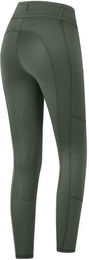 ELT Thermo Reitleggings Ella Damen Fleece Winter Dunkeloliv Größe 40 – Bild 1 von 2