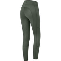 Produktbild von ELT Thermo Reitleggings Ella Damen Fleece Winter Dunkeloliv Größe 40