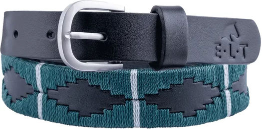 ELT Waldhausen Polo Ledergürtel Damen Gemma petrolblau 80cm – Bild 1 von 2